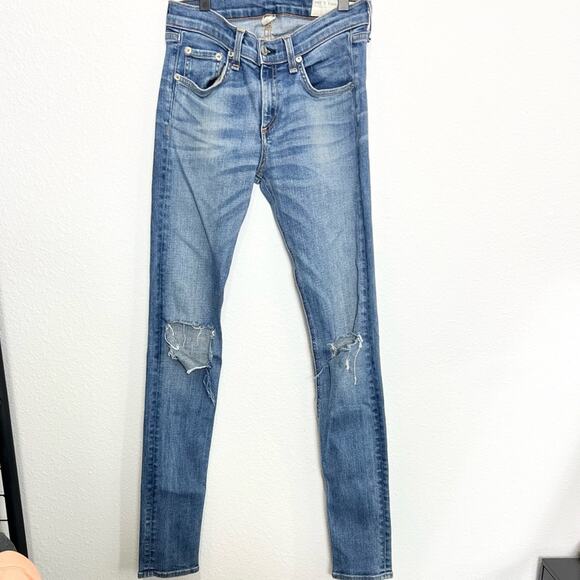 Women's Rag & Bone Skinny Jeans mid rise Capistrano Distressed 26 - Picture 3 of 7